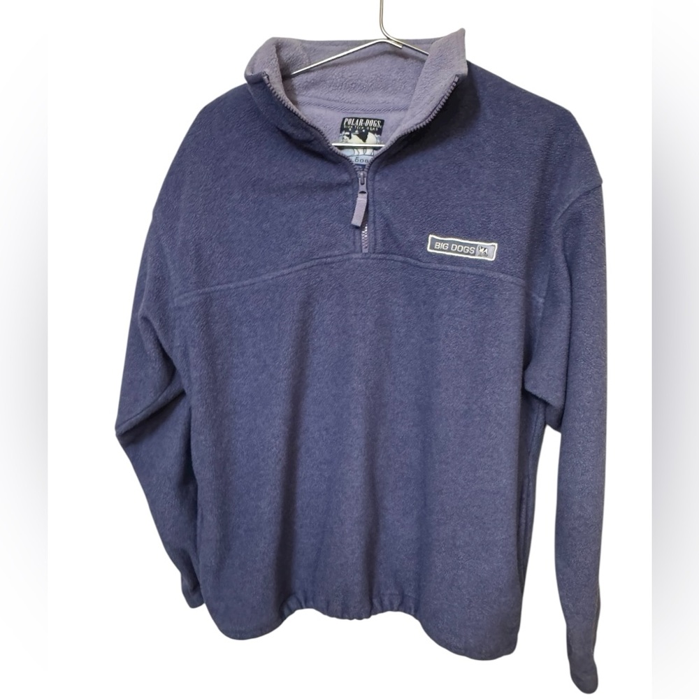 Big Dogs Polar Dogs Men’s S 90s Vintage Purple Pullover Fleece MINTY RARE